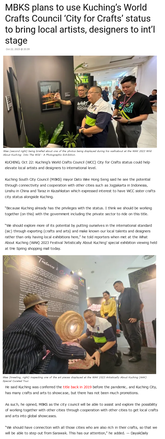 News - Official Website of Council of the City of Kuching South