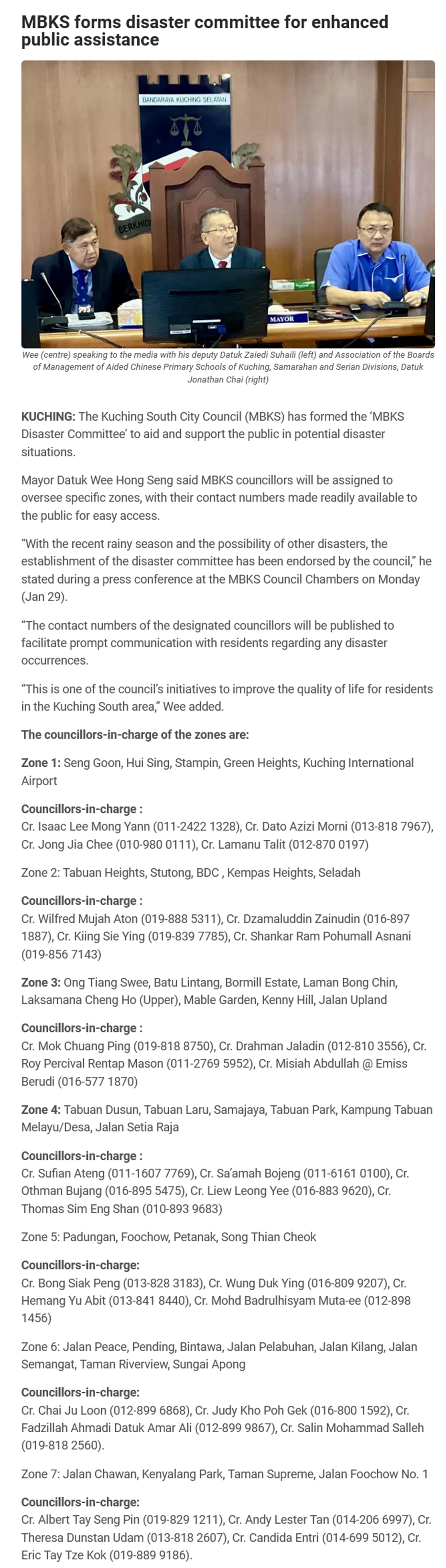 News - Official Website of Council of the City of Kuching South