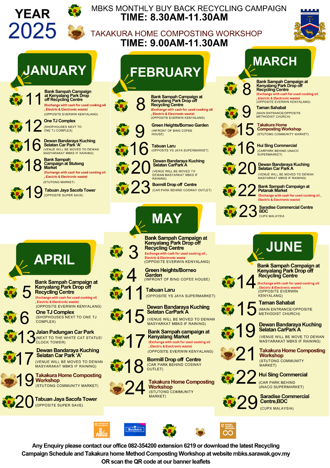 MBKS RECYCLING SCHEDULE 2025